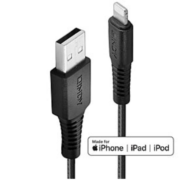 1M USB AN LIGHTNING KABEL, KEVLAR