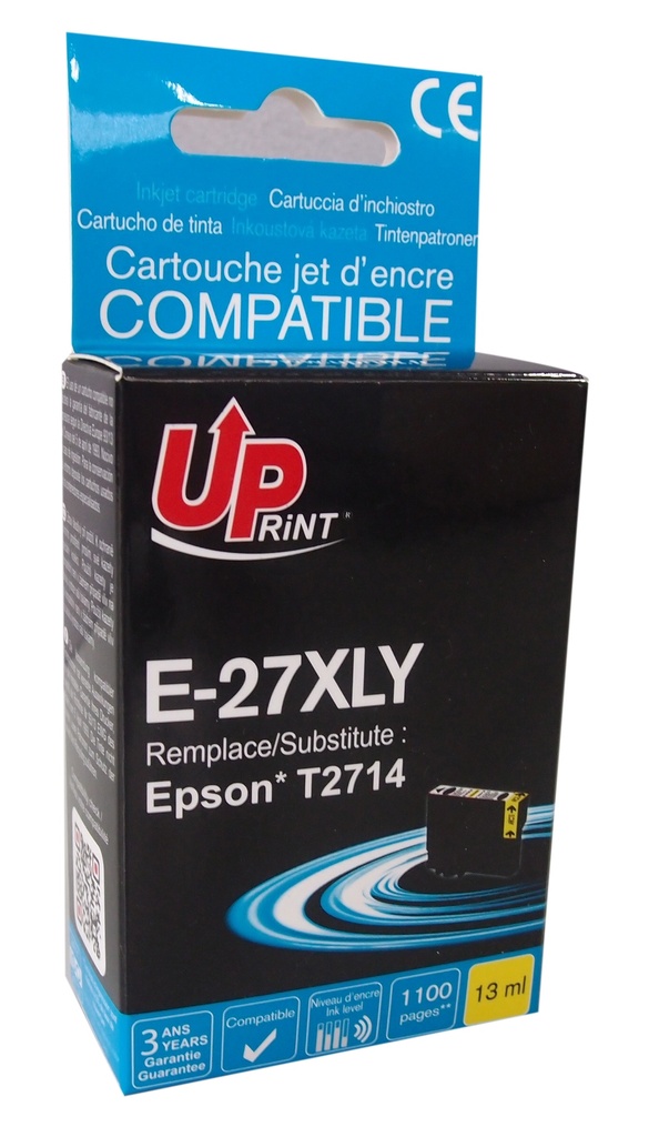 E-27XLXLY per EPSON T2714 T2704 Cartuccia inchiostro giallo 13 ml