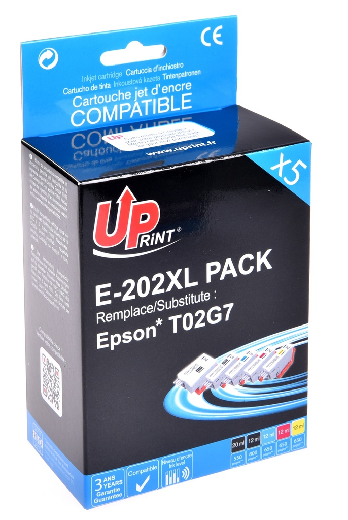 E-202XLPACK Per EPSON 202 MULTIPACK 5 Cartucce nero-FOTO nero-ciano-magenta-giallo