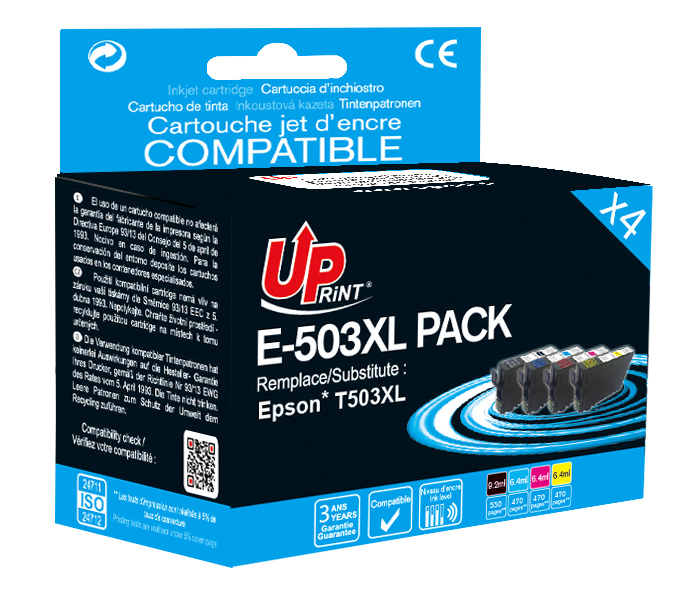 E-503XLPACK Per EPSON 503 MULTIPACK 4 Cartucce nero-ciano-magenta-giallo