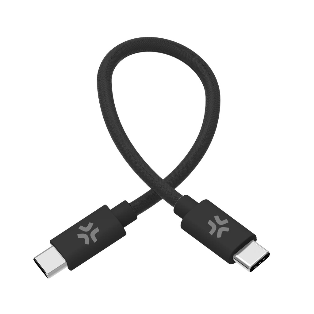 USB-C TO USB-C 30CM BK COTTON