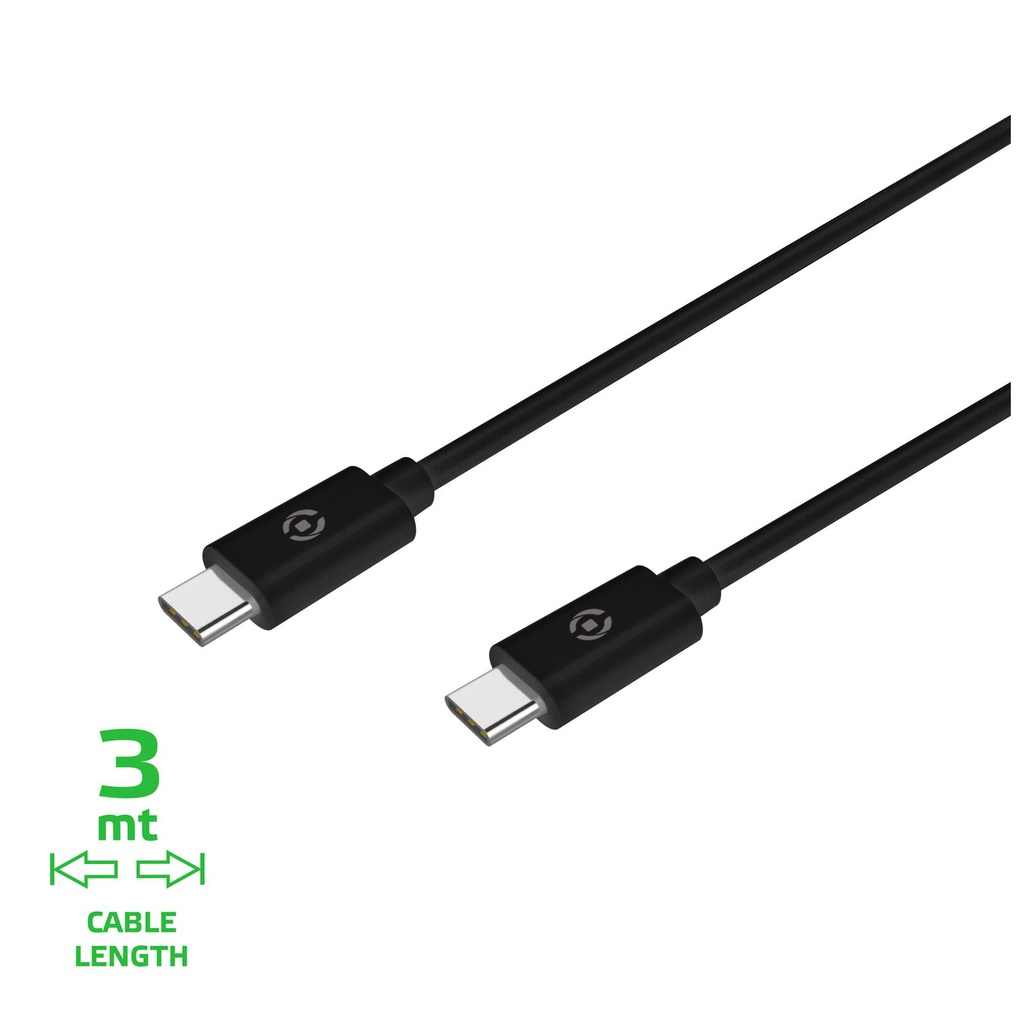 USB-C TO USB-C 60W CABLE 3MT BLACK