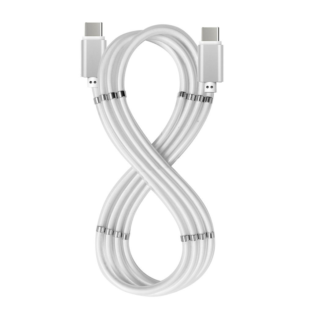 USB-C TO USB-C 60W MAGNET CABLE WH