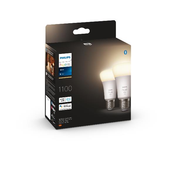 HUE WHITE 2 X LAMPADINA E27 9.5W