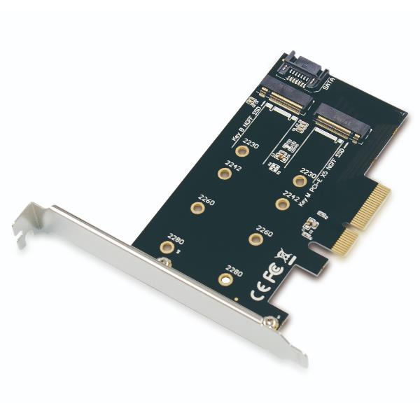 2-IN-1 M.2 SSD PCIE ADAPTER SATA