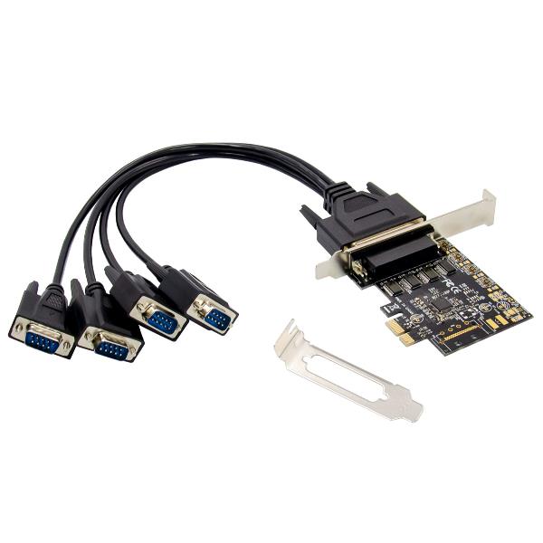 4-PORT DB9 RS232 SERIAL PCIE CARD