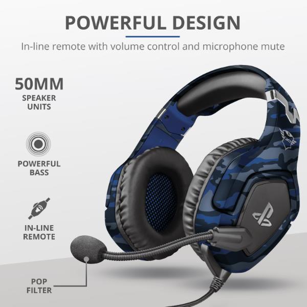 GXT 488 FORZE-G PS4 HEADSET BLUE