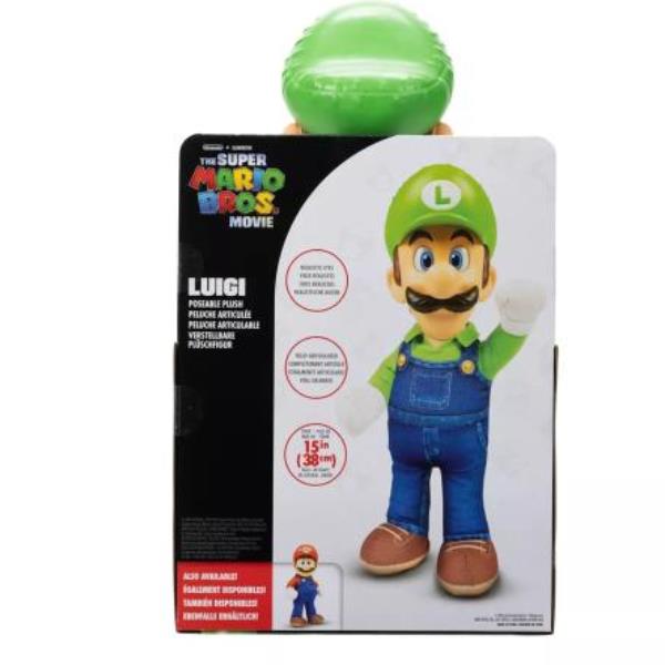 SUPER MARIO MOVIE PLUSH LUIGI 38 CM