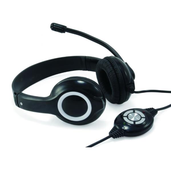 USB COMFORT.STEREO HEADSET BLACK