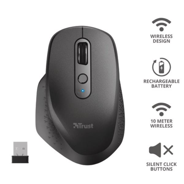 OZAA RECHARGEABLE MOUSE BLACK