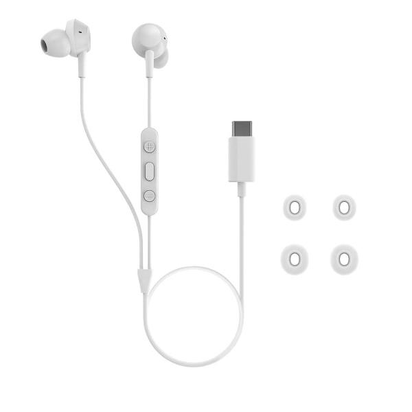 AURICOLARE CABLATO USB-C MIC BIANCO