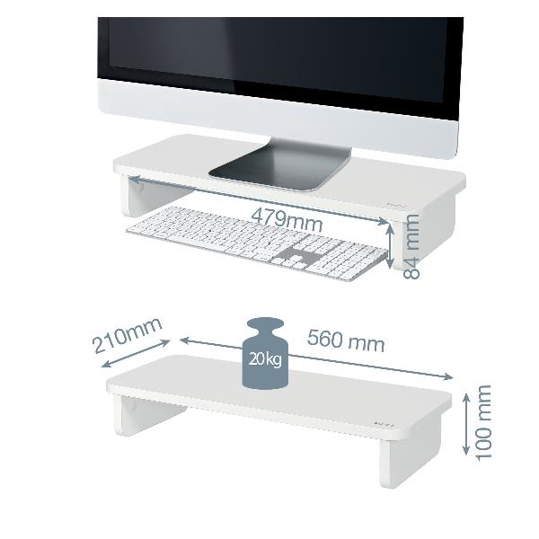 SUPPORTO PER MONITOR ERGO BIANCO