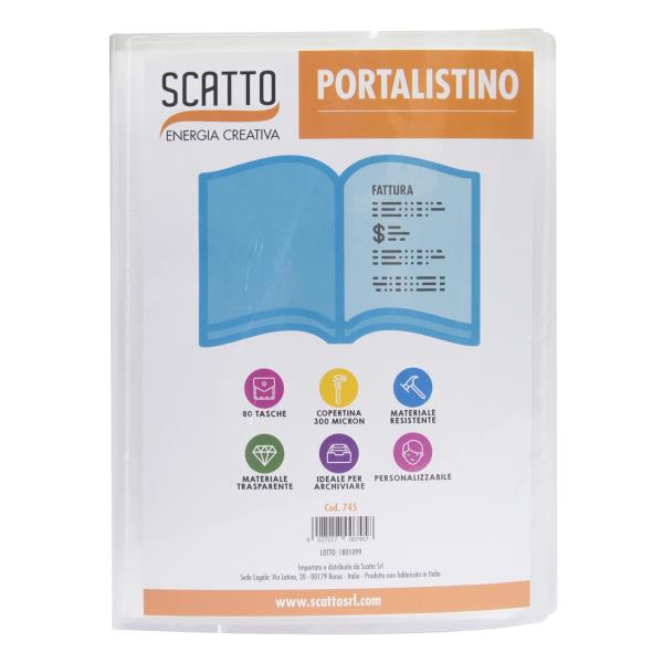 PORTALISTINO PERSONALIZZ. 40 FOGLI