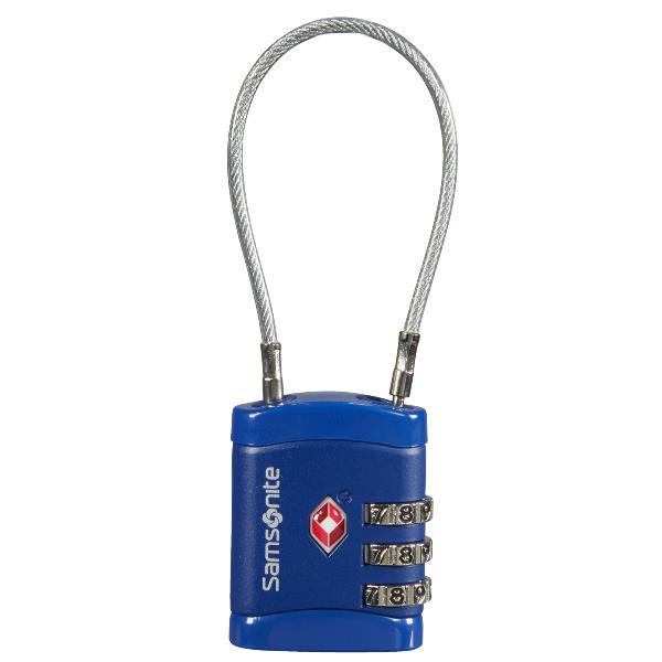 CABLELOCK 3 DIAL TSA BLU