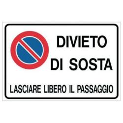 CARTELLO DIVIETO DI SOSTA