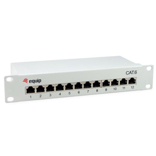 CAT.6 PATCH PANEL 12-PORT 10 INCH,