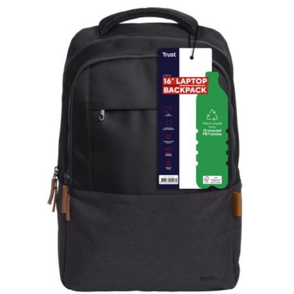 LISBOA 16" BACKPACK - BLACK