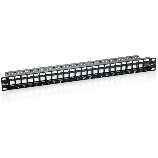 24-PORT KEYSTONE CAT.6 UNSHIELDED