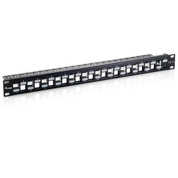 24-PORT KEYSTONE CAT.6A SHIELDED