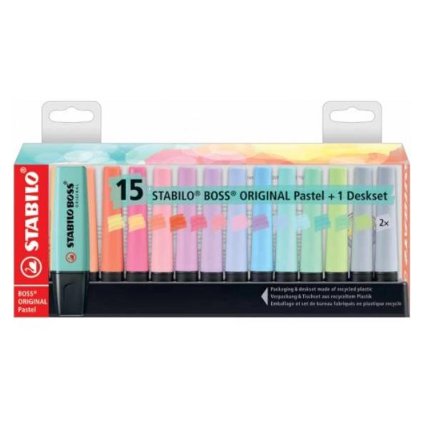 AST15 STABILO BOSS PASTEL DESKSET