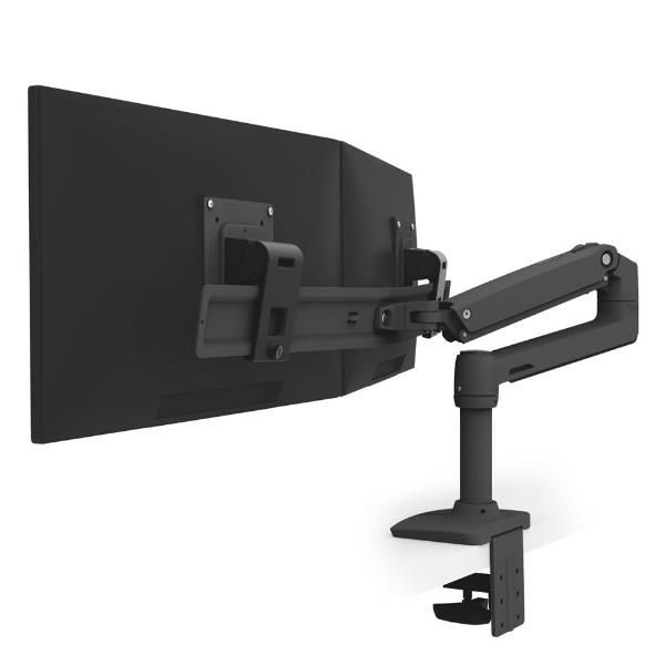 LX DESK DUAL DIRECT ARM MATTE BLACK