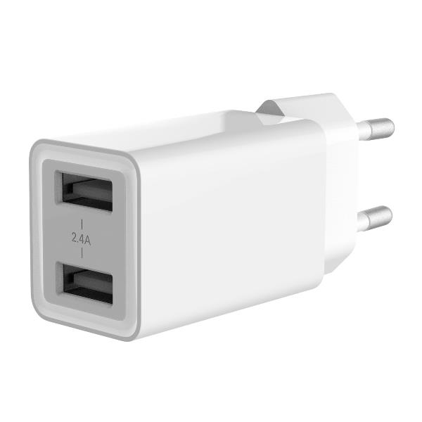 2-PORT 12W USB CHARGER  2.4A