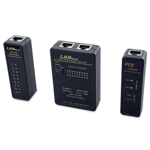 ETWORK CABLE TESTER  RJ45  BNC  POE