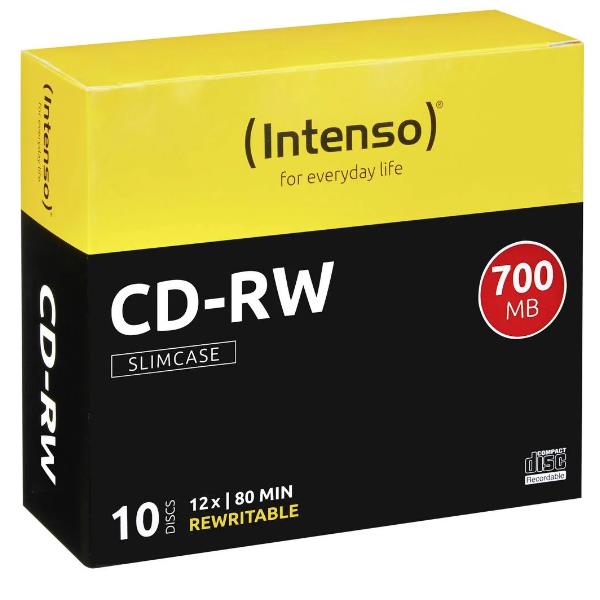 CD-RW 700MB/80 M.12X SLIM CASE 10PZ