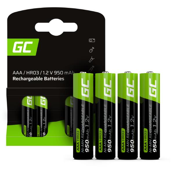 RECHARGE BATTERIES 4XAAA HR03 950MA