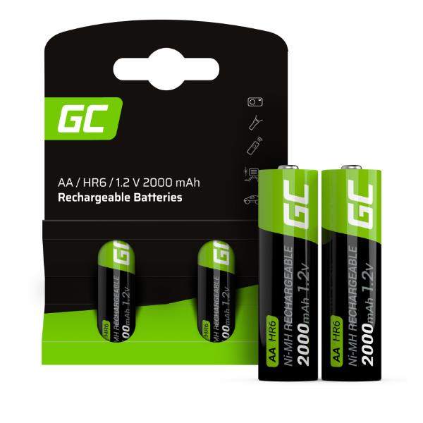 RECHARGE BATTERIES 2XAA HR6 2000MAH