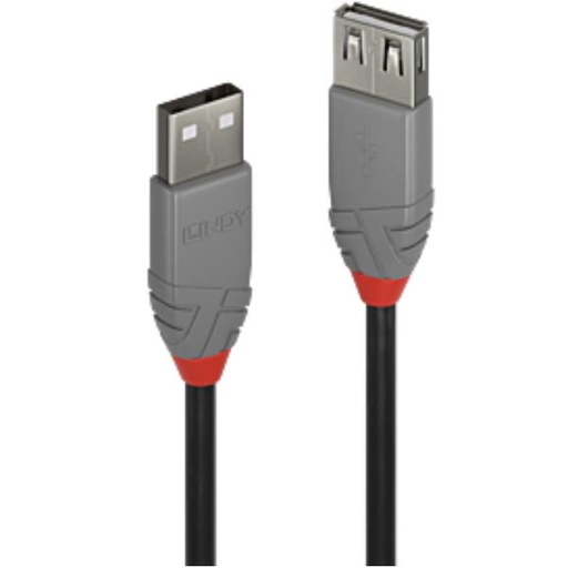 [36700-LND] 0,2M USB 2.0 KABEL AM / AF, ANTHRA