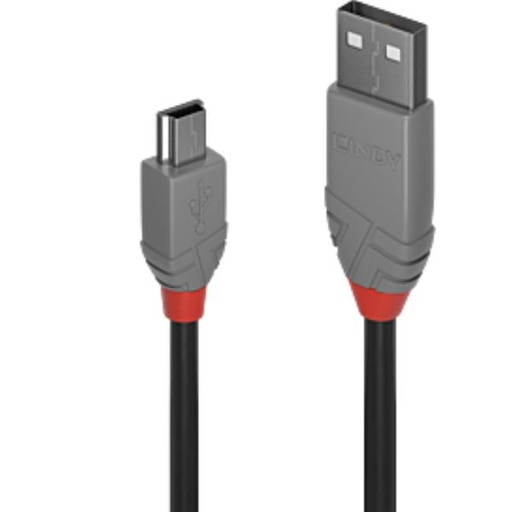 [36721-LND] 0,5M USB 2.0 KABEL A/MINI-B, ANTHRA