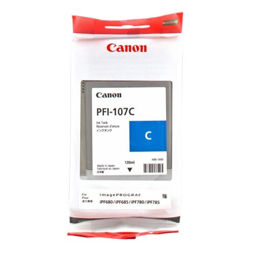 [6706B001] PFI-107C Cartuccia inchiostro ciano 130ml