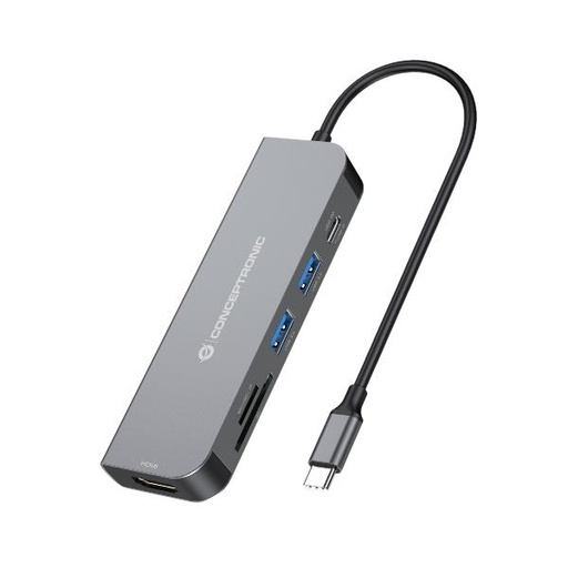 [DONN02G] ADATTATORE  HUB USB-C 3.1 6 IN 1