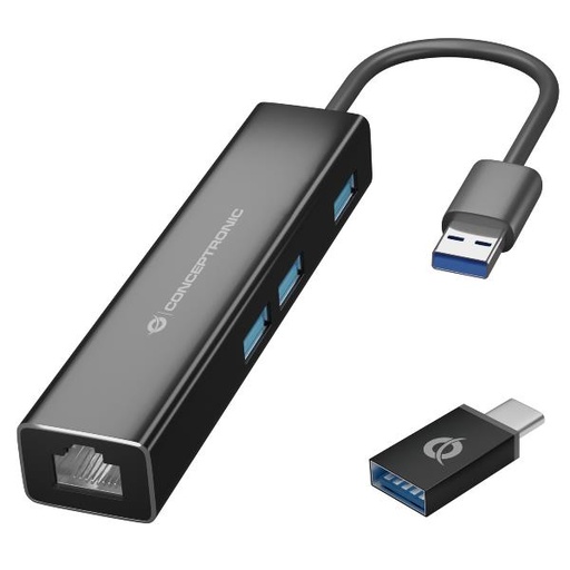 [DONN07BA] 3-PORT USB 3.1 HUB WITH GIGABIT NET