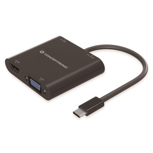 [DONN09B] 4-IN-1 USB-C TO HDMI VGA USB 3.0