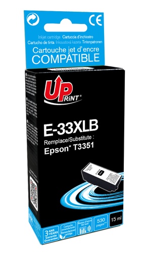 [EJ33XLBUPR] E-33XLB Per EPSON 33XL Nero Cartuccia inchiostro 15ml  530pg