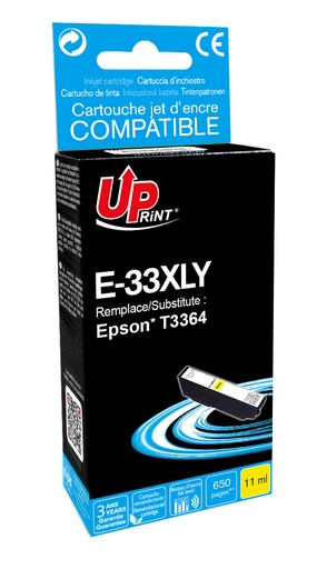 [EJ33XLYUPR] E-33XLY Per EPSON 33XL Giallo Cartuccia inchiostro 11ml  650pg