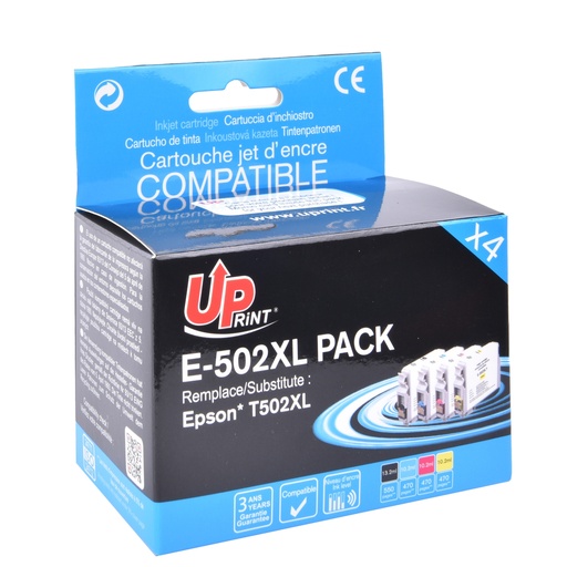 [EJ502XLUPP4] E-502XLPACK Per EPSON 502 MULTIPACK 4 Cartucce nero-ciano-magenta-giallo