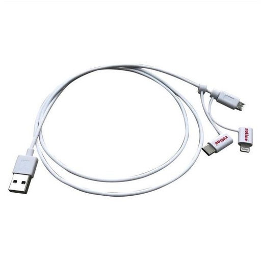 [NX090301143] CAVO USB A-MICROB 8PIN C M/M/M 1M