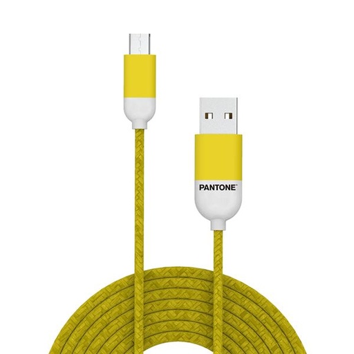 [PT-MC001-5Y] PANTONE MICROUSB CABLE 1.5MT YELLOW