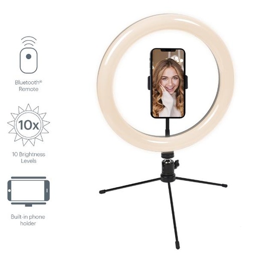 [CY3441VCSLR] V-GLAMOUR 10 SELFIE RING LIGHT W/-