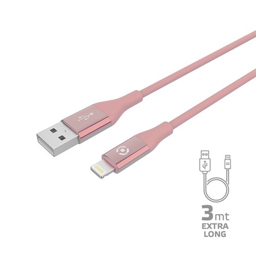 [USBLIGHTCOL3MPK] USB-A TO LIGHTNING 12W CABLE 3MT PK