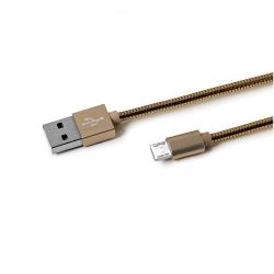 [USBMICROSNAKEGD] USB-A TO MICROUSB 12W CABLE GOLD