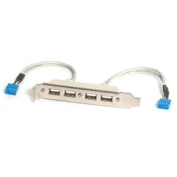 [USBPLATE4] ADATTATORE USB A A 4 PORTE