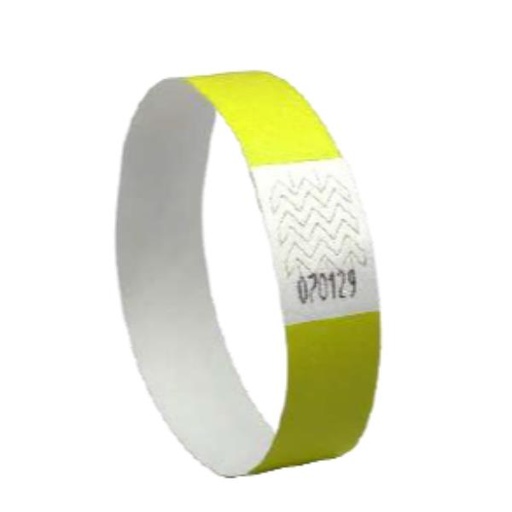 [TYVYW-50] BRACCIALETTI TYVEK GIALLO FLUO