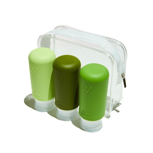 [TRBOTTLES3GN] MUITOMAS SET 3PCS TRAVEL BOTTLES GN