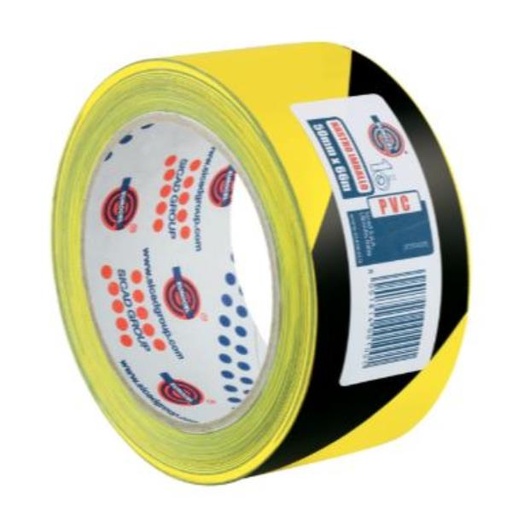 [1000000398] ROTOLO PVC GIALLO/NERO 50X66