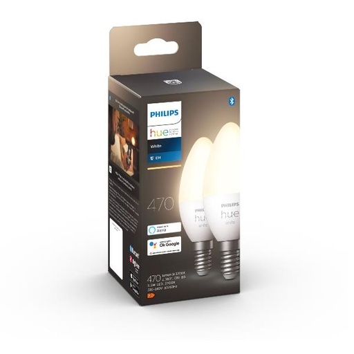 [929003021102] HUE WHITE 2 X LAMPADINE E14 5.5W