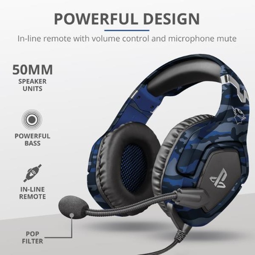 [23532] GXT 488 FORZE-G PS4 HEADSET BLUE